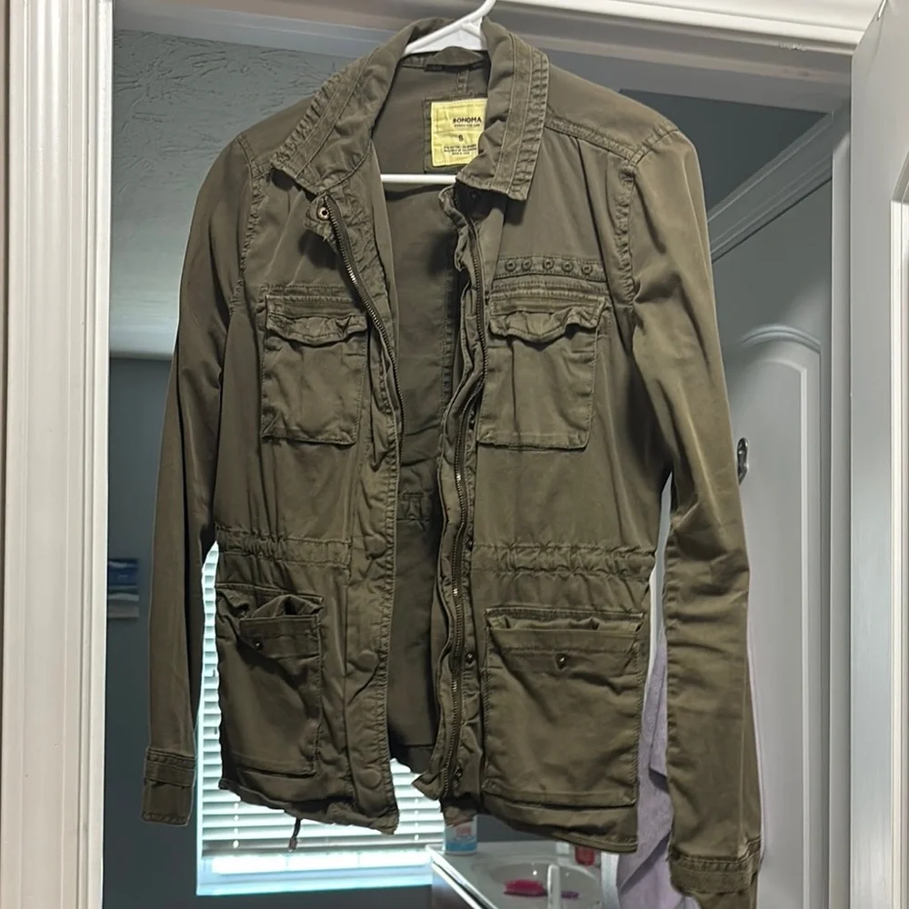 Olive Green Military Jacket - Picture 1 of 4